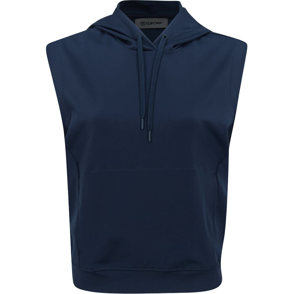 Women's Pray For Birdies Double Knit Brushed Back Cropped Sleeveless Hoodie