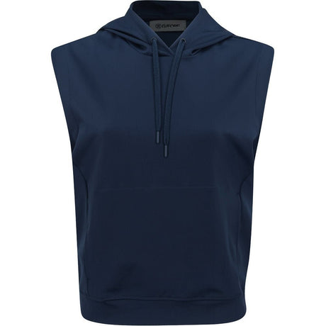 Women's Pray For Birdies Double Knit Brushed Back Cropped Sleeveless Hoodie - Fairway Styles