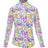 Women's Angie Print Mock Long Sleeve Zip Top - Fairway Styles