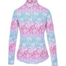 Women's Long Sleeve Jesse Print 1/4 Zip Mock Neck Top