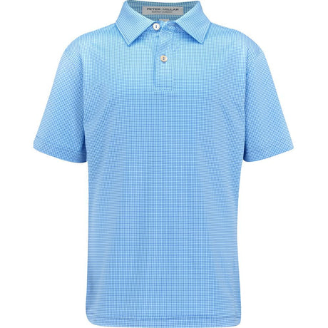 Juniors' Gingham Performance Jersey Polo - Fairway Styles