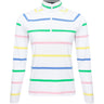 Women's Striped Stretch Jersey 1/4 Zip Pullover