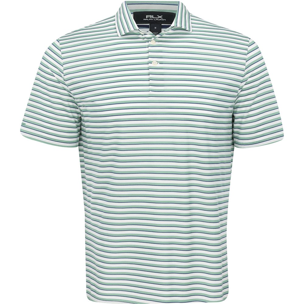 RLX Ralph Lauren Tour Pique Estate Collar Bright Multi Stripe Polo