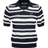Women's Multi Stripes Knit Polo