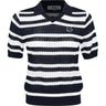 Women's Multi Stripes Knit Polo