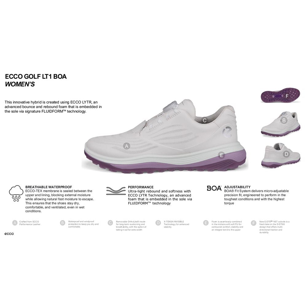 Women's LT1 BOA Spikeless Golf Shoes - Fairway Styles