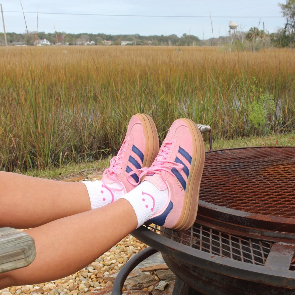 Pink Smiley Socks