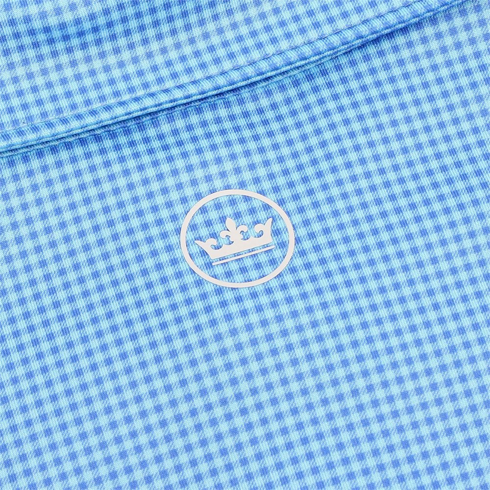 Juniors' Gingham Performance Jersey Polo - Fairway Styles