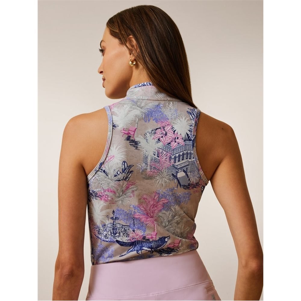 Women's Savannah Nights Sleeveless Vesta Mock Neck Shirt - Fairway Styles