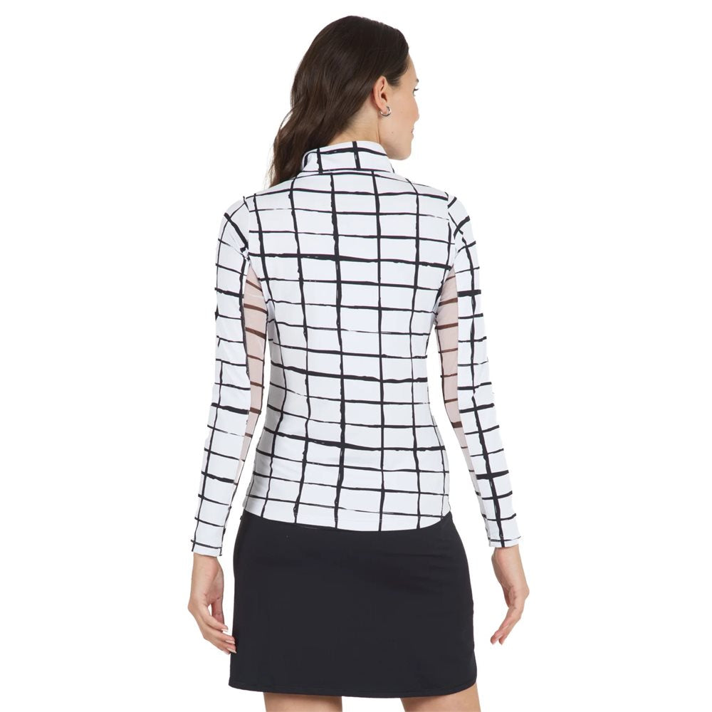 Women's Cordova Print Long Sleeve Mock Neck Top