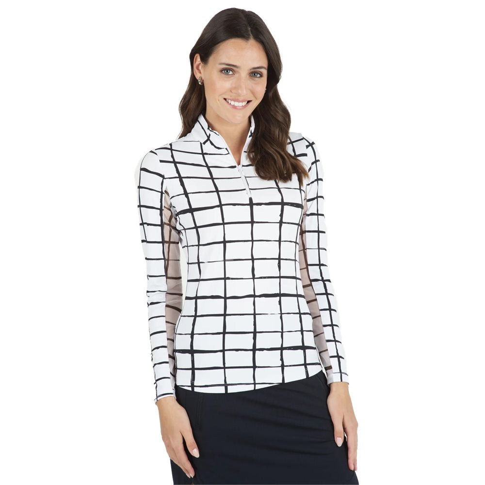 Women's Cordova Print Long Sleeve Mock Neck Top
