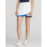 Women's Dry Wicking Jersey Knit Wrap Petal Hemline Contrast Trim 17" Skort