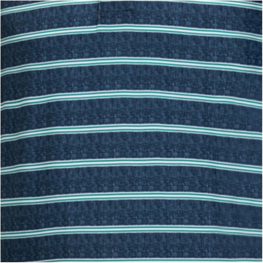 Open Stripe Heather Polo