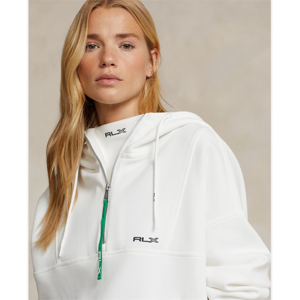 Women's Double Knit Tech 1/2 Zip Hooded Jacket