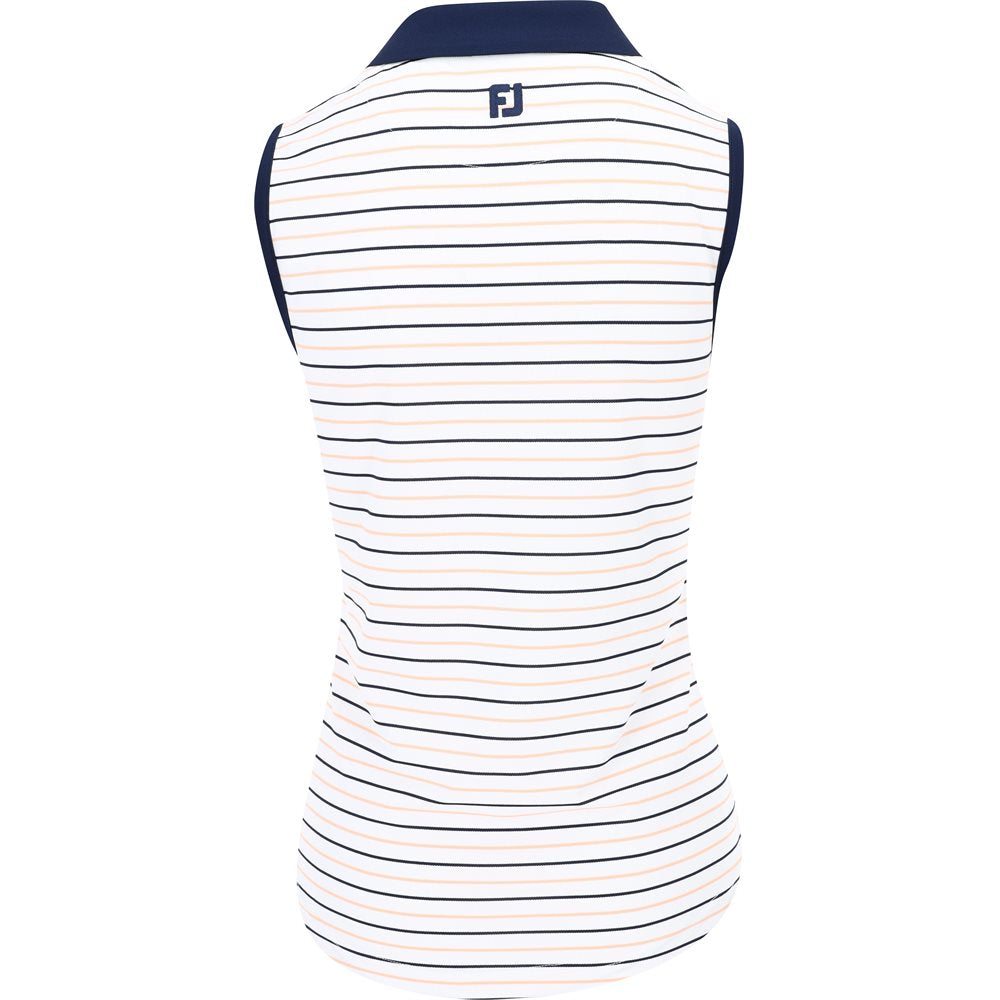 Women's Stripe Collar Sleeveless Shirt