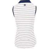 Women's Stripe Collar Sleeveless Shirt