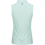 Women's Stepped Clubs Banded Sport Mesh Sleeveless Polo
