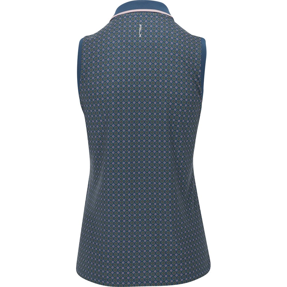 Women's Sleeveless Lightweight Airflow Novelty Print Polo