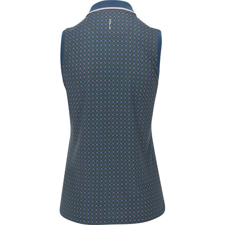 Women's Sleeveless Lightweight Airflow Novelty Print Polo