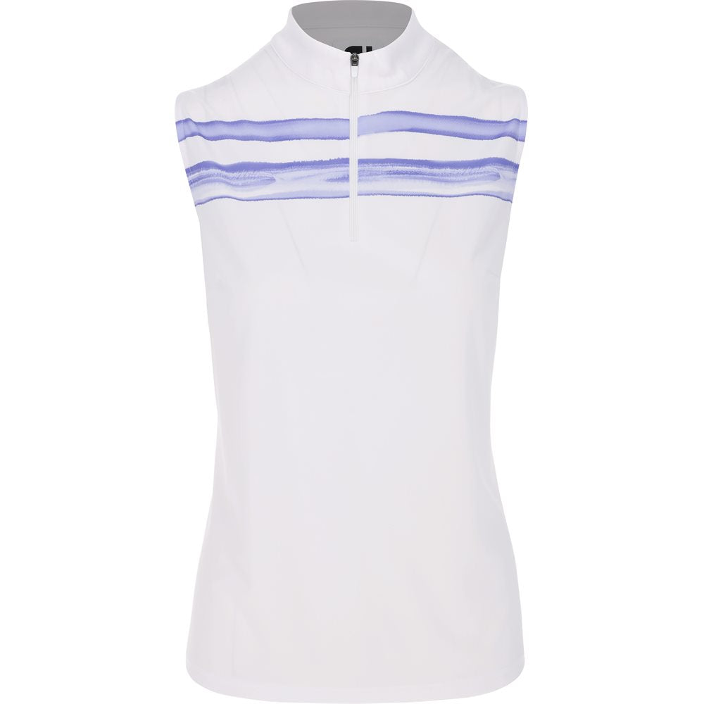 Women's Sleeveless Watercolor Block Polo