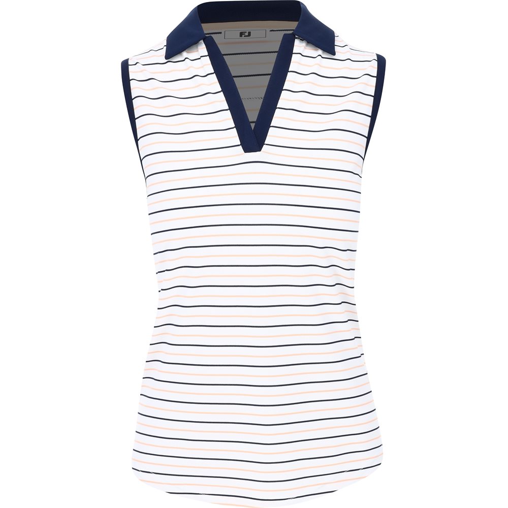 Women's Stripe Collar Sleeveless Shirt