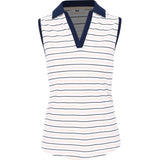 Women's Stripe Collar Sleeveless Shirt