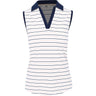 Women's Stripe Collar Sleeveless Shirt