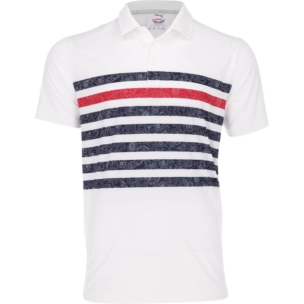 Volition Paisley Stripe Polo