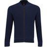 Mesh-Knit Cotton Full Zip Cardigan