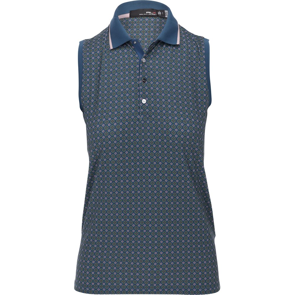 Women's Sleeveless Lightweight Airflow Novelty Print Polo