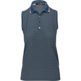 Women's Sleeveless Lightweight Airflow Novelty Print Polo