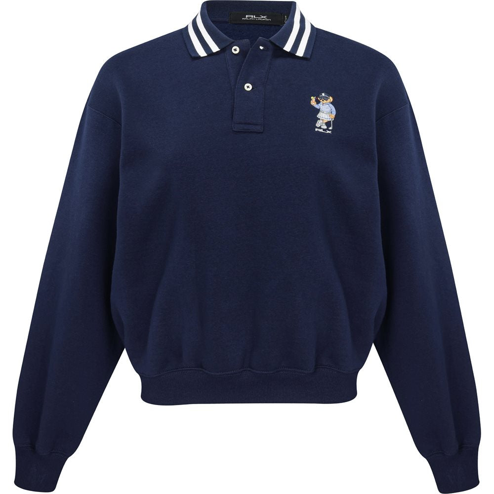 RLX Ralph Lauren Women's Polo Bear Fleece Long Sleeve Polo