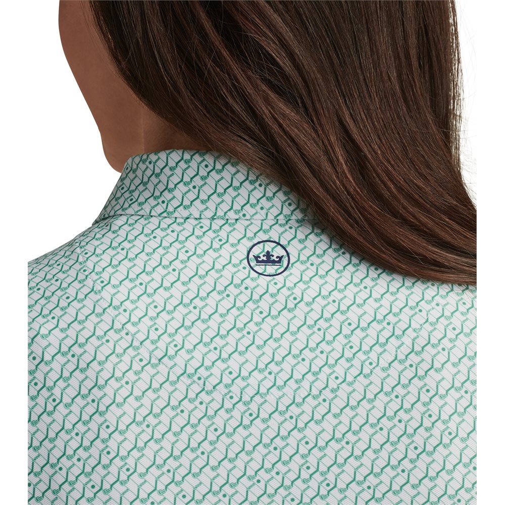 Women's Stepped Clubs Banded Sport Mesh Sleeveless Polo