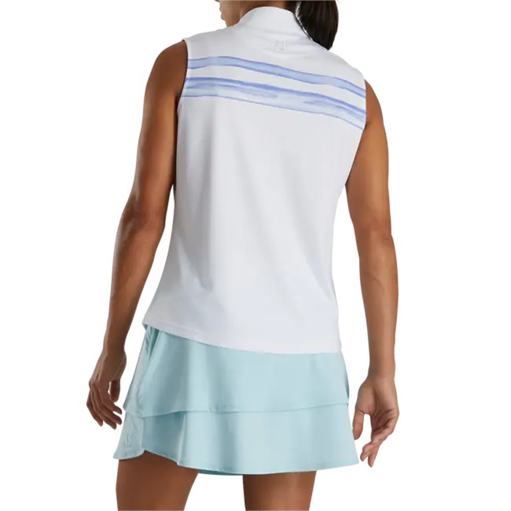 Women's Sleeveless Watercolor Block Polo
