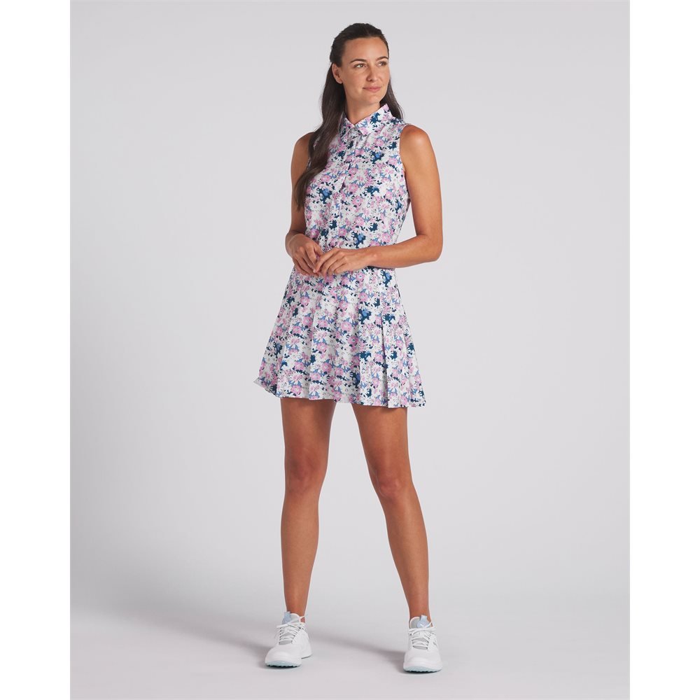 Women's Bloom Pleated Sleeveless Dress - Fairway Styles