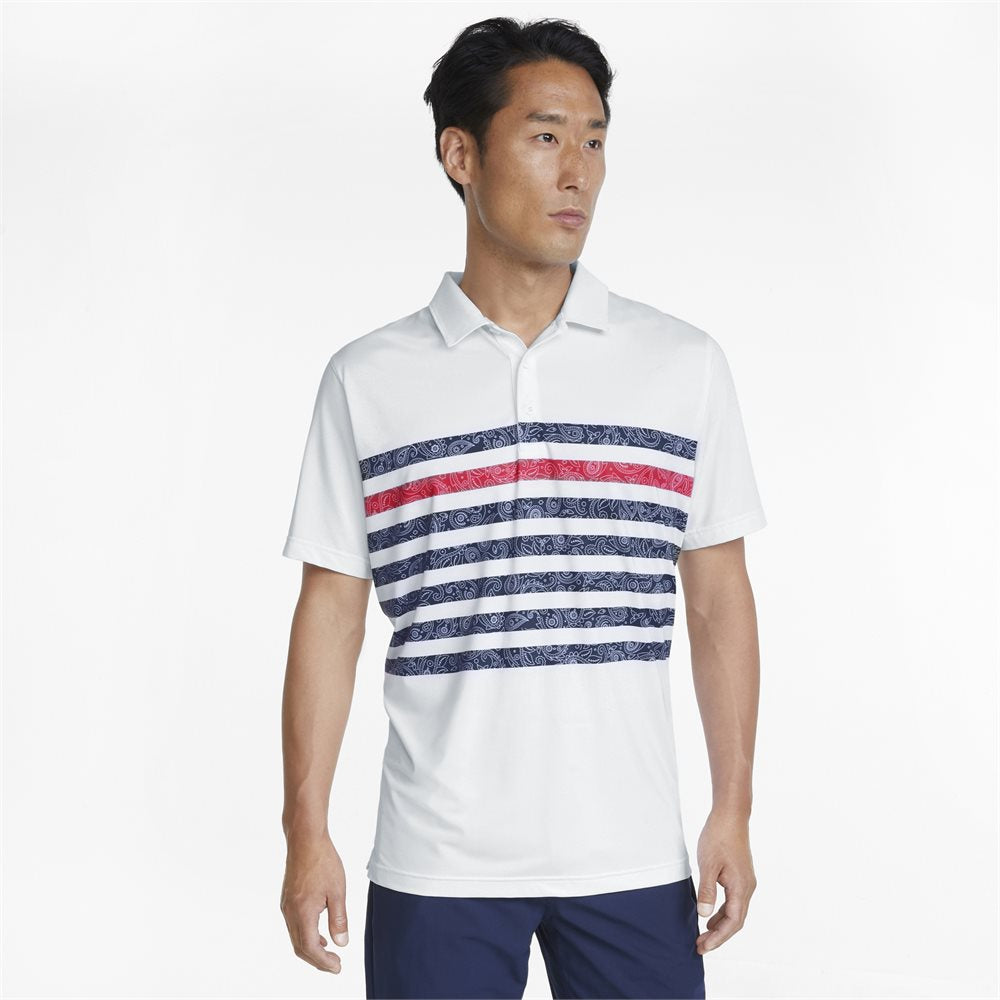 Volition Paisley Stripe Polo