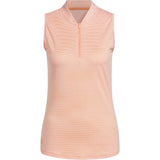 Women's Two-Color Ottoman Sleeveless 1/2 Zip Golf Polo