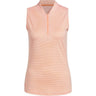 Women's Two-Color Ottoman Sleeveless 1/2 Zip Golf Polo