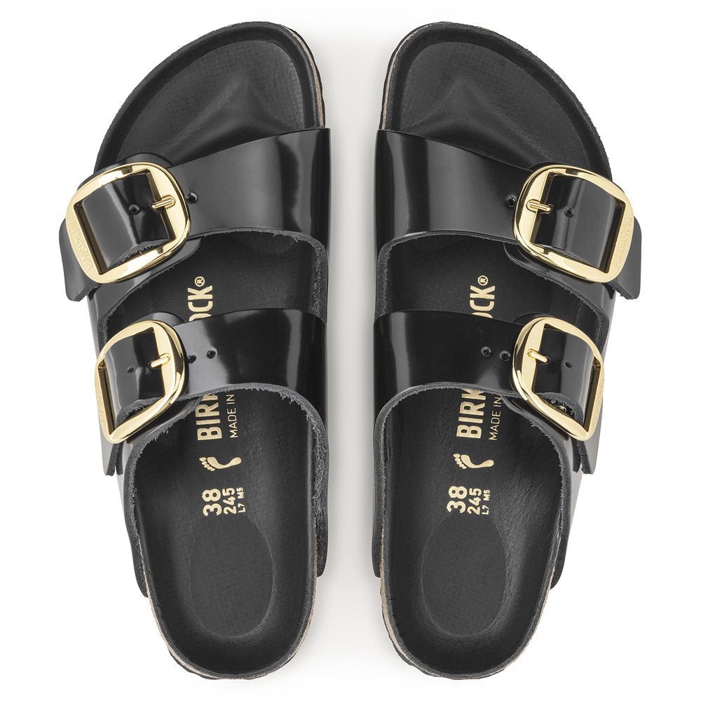Women's Arizona Big Buckle Natural Leather Patent Shoes