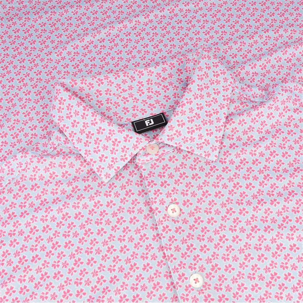Floral Sketch Lisle Polo