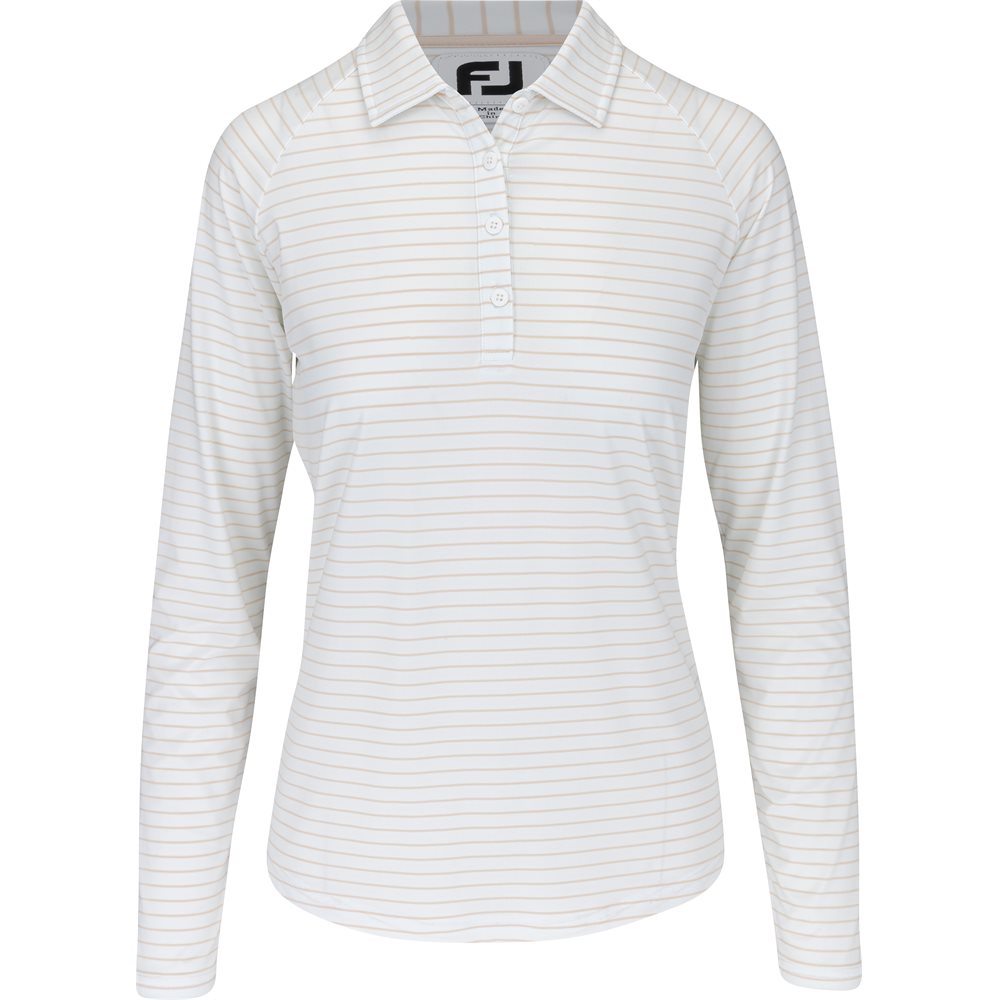 Women's Pin Stripe Sun Protection Long Sleeve Polo