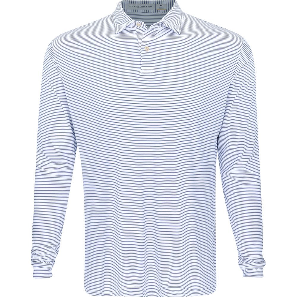Featherweight Long Sleeve Stripe Polo - Fairway Styles