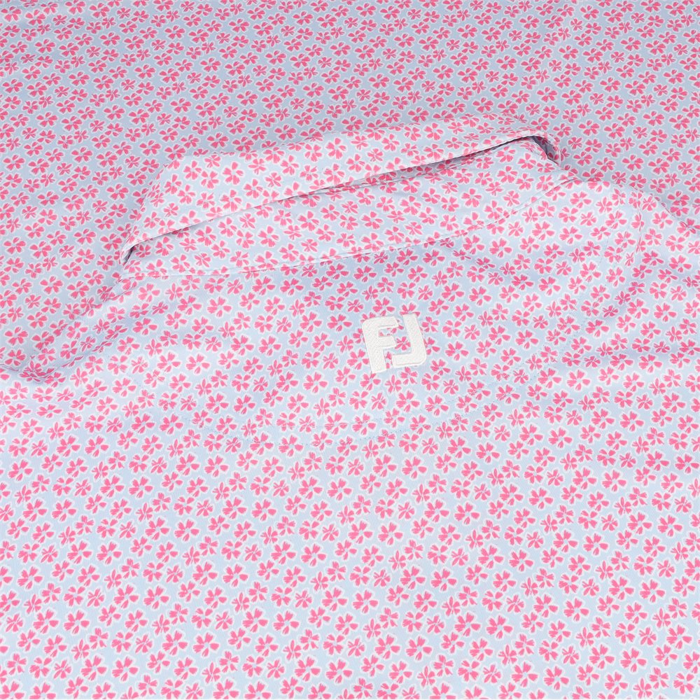 Floral Sketch Lisle Polo
