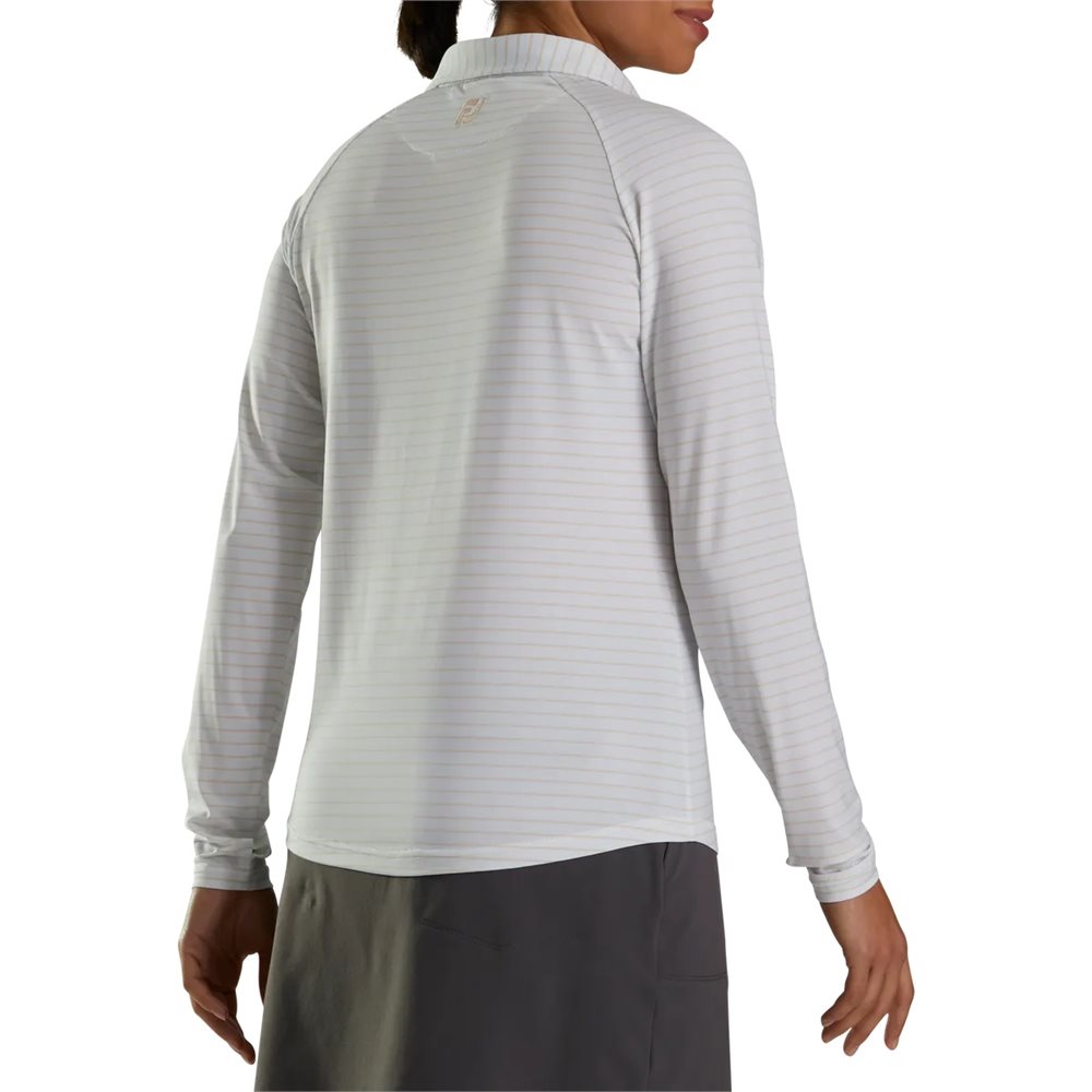 Women's Pin Stripe Sun Protection Long Sleeve Polo