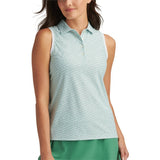 Women's Stepped Clubs Banded Sport Mesh Sleeveless Polo - Fairway Styles
