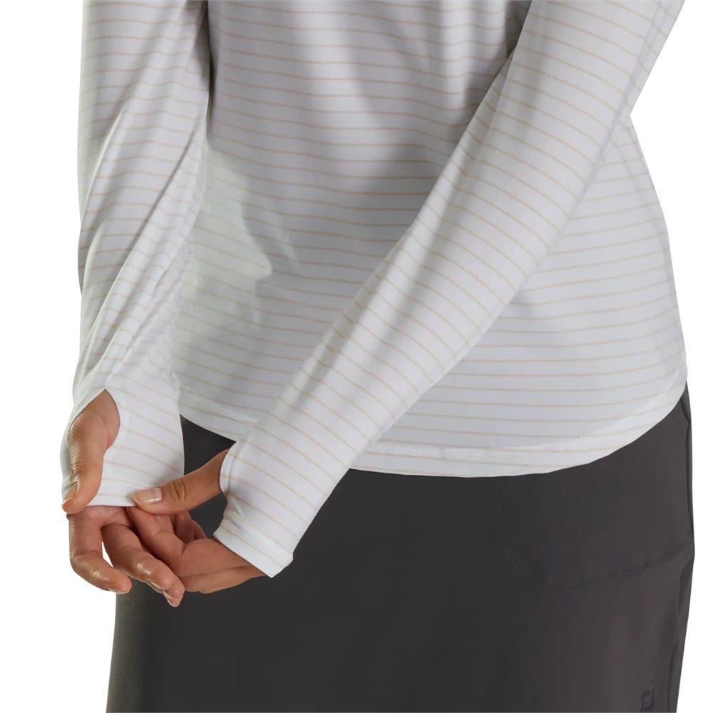 Women's Pin Stripe Sun Protection Long Sleeve Polo