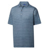 Athletic Fit Open Stripe Jersey Self Collar Polo - Fairway Styles