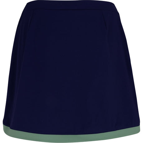 Women's Dry Wick Interlock Wrap Petal Hemline Contrast Trim 15" Skort - Fairway Styles