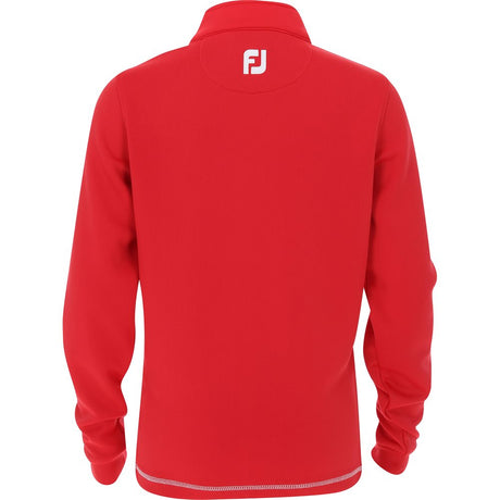 Juniors' 1/2 Zip Contrast Stitch Mid Layer
