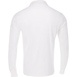 Lux Stretch Mesh Johnny Collar Long Sleeve Polo
